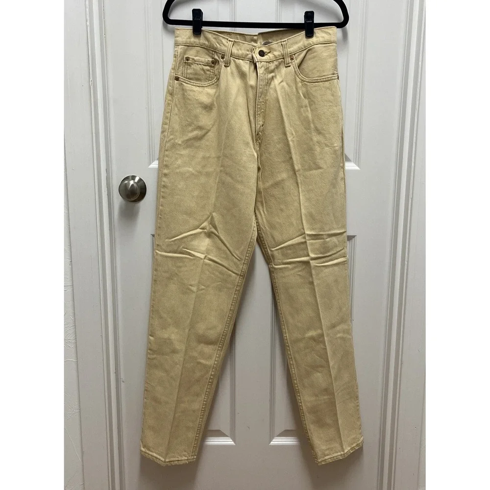 Vintage Levi's Yellow (Soft Butter) Denim Jeans Womens Made in USA - Size 12